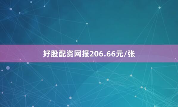 好股配资网报206.66元/张