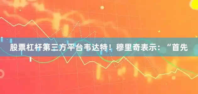 股票杠杆第三方平台韦达特！穆里奇表示：“首先