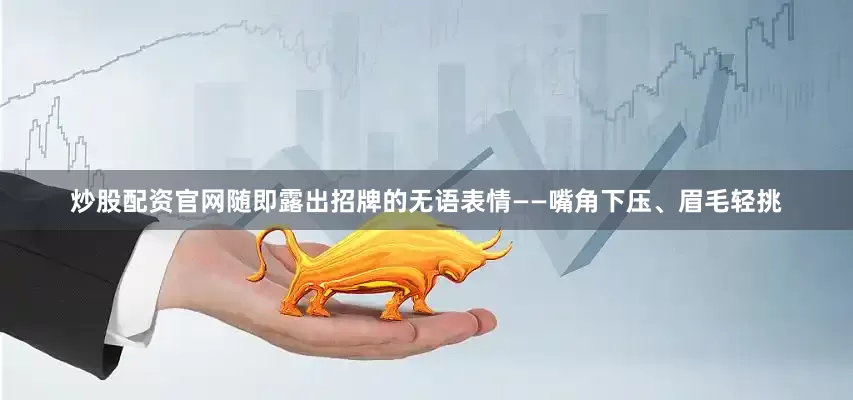 炒股配资官网随即露出招牌的无语表情——嘴角下压、眉毛轻挑